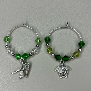 Handmade Turtle & Fish Wine Charms